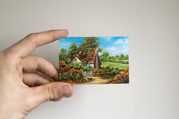 風景迷你畫 | 油畫小畫 | 縮影景觀藝術 | 微型藝術