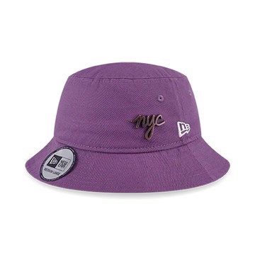 NEW ERA 男女款 漁夫帽 01 NYC METAL BADGE NEW ERA 紫色_NE13773858