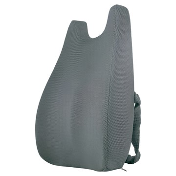 西格傢飾 超柔軟太空記憶棉護腰減壓曲線腰枕 透氣網布  43 x 10 x 51cm  青灰色