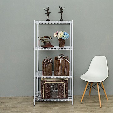 dayneeds 輕型 70x45x150cm四層鐵架(烤漆白) 波浪架/收納架/置物架