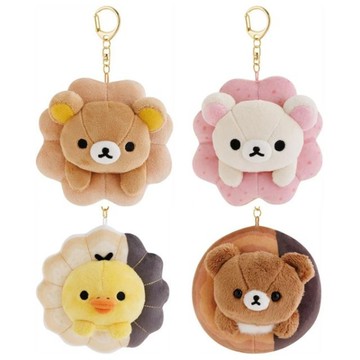 小禮堂 San-X  拉拉熊 x mister donut 絨毛玩偶吊飾 (甜甜圈款)