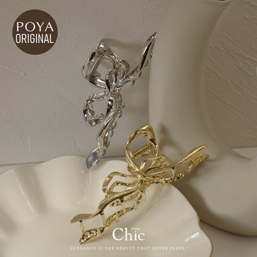 POYA CHIC蝴蝶結液態金屬怪手夾-12cm-多款任選