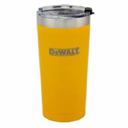 DeWalt DXC20OZTYS Logo Travel Tumbler, Insulated Yellow Stainless Steel, 20 oz. Quantity 12