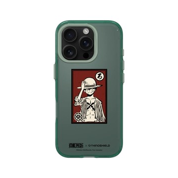 iPhone 16 Pro Clear 憂墨綠 - 航海王 One Piece - 角色畫框系列-魯夫