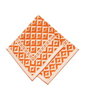 Harrods Silk Geometric Print Scarf