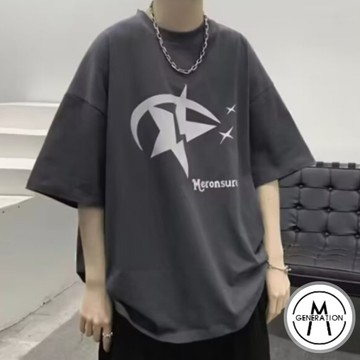 【M世代】M-5XL 寬鬆T恤  落肩五分袖 大尺碼 男生上衣 男士短袖 五分袖 情侶 短袖男 男生衣服 ATCT143