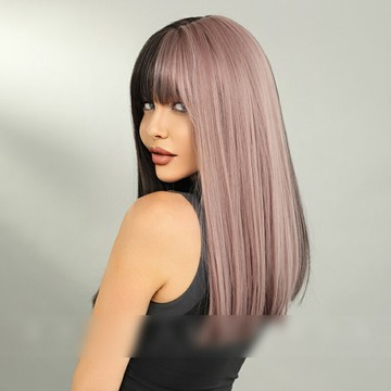 【巴黎精品】現貨+預購 長假髮透氣假髮片輕量假髮免打理隱形增髮整頂假髮角色扮演-內彎長直髮2色a1ab54