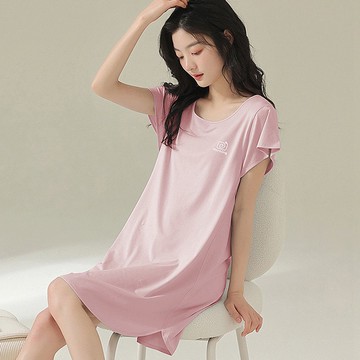 Pink Lady 徐風吹拂 莫代爾 短袖睡衣睡裙 外出可穿夏日居家服
