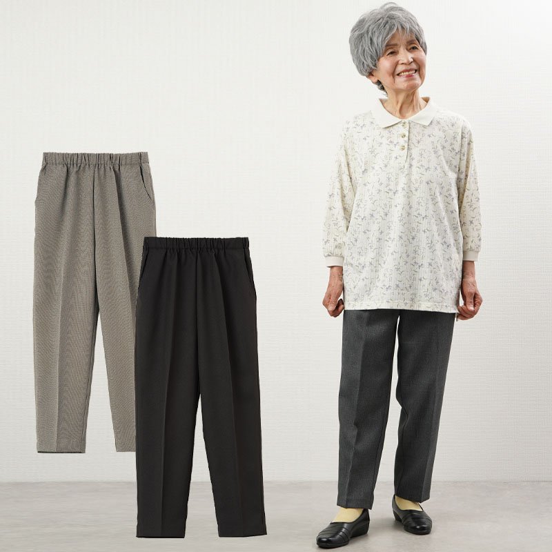 シニア服 80代 70代 60代 レディース 婦人服 高齢者 ズボン おばあちゃん 日本製 杢調 春秋用 履きやすいスラックスパンツ 股下59cm 敬老 の日 プレゼント ギフト 通販 LINEポイント最大0.5%GET | LINEショッピング