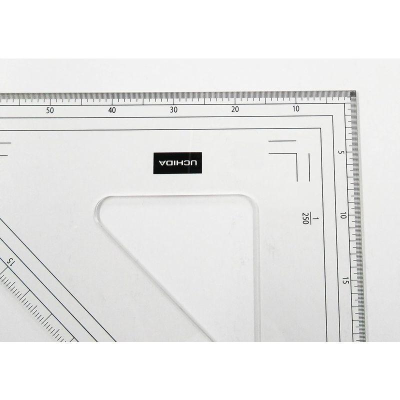 ウチダ 三角定規 24cmx2 縮尺目盛付