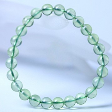 【藏寶】天然翠綠圓珠葡萄石水晶手鍊/水晶手串