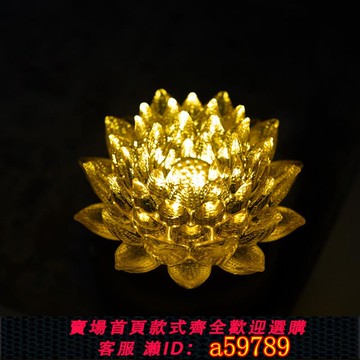 【台灣公司 可打統編】2025新款琉璃金色帝王蓮蓮花燈佛前供燈供佛燈插電充電led長明燈