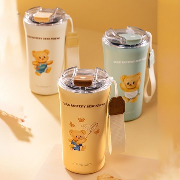 天藍小舖-黃油小熊不鏽鋼直飲杯520ML-共3色-$599【A11115442】