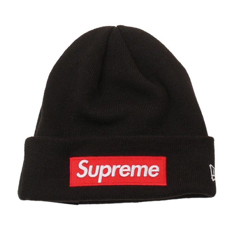 新品 シュプリーム SUPREME New Era Box Logo Beanie ビーニー BLACK