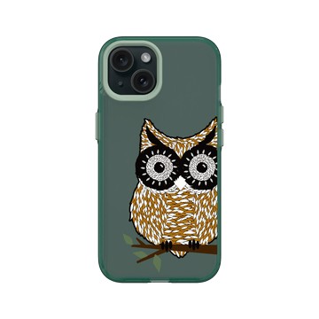 iPhone 15 Clear 憂墨綠 - 花生騷 WasangShow - 貓頭鷹