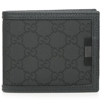 Gucci 古馳 雙摺疊式錢包 260987 黑色 黑色-錢包