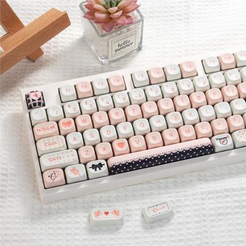 漫步貓Z108機械鍵盤gasket三模無線藍牙客制化麻將音靜音女生辦公