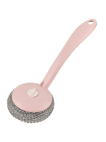 清潔球 鋼絲球 鍋刷 家用帶長柄納米纖維PET清潔球刷鍋洗碗洗水槽刷灶台不傷鍋不掉球『ZW9845』