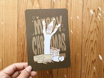 (二入) 一起wave wave / 聖誕老公公與麋鹿雪人 - 聖誕明信片