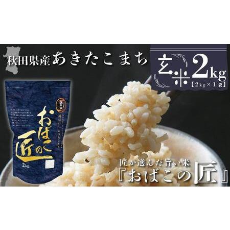 ふるさと納税 秋田県産おばこの匠あきたこまち　2kg （2kg×1袋）玄米 秋田県大仙市