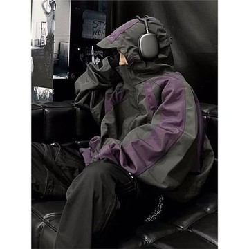 高版本GRAILZ連帽外套高街機能拼接夾克男士寬松VIBE風重磅沖鋒衣