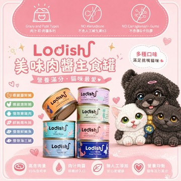 ✨24罐組✨韓國🇰🇷-Lodish樂迪希全營養主食貓罐|符合AAFCO|無穀|低磷|無添加人工K3
