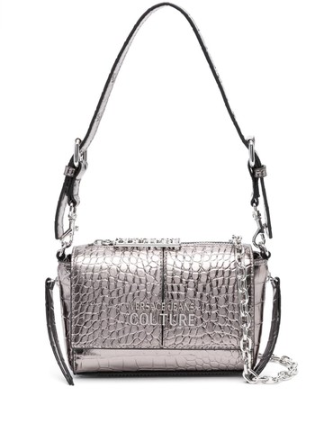 Versace Jeans Couture - crocodile-effect shoulder bag - women - Polyester/Polyester/Polyurethane Resin - One Size - Grey