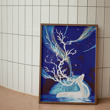 月之鹿 創意數字油畫 【銷售排行榜 】