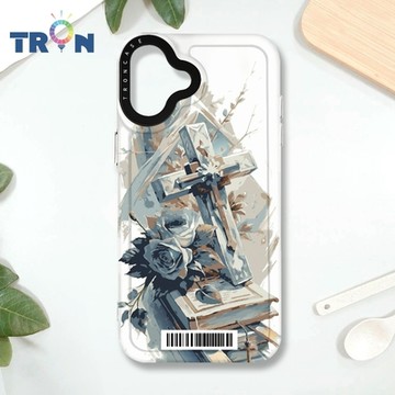 TRON IPHONE 16 PLUS 十字架水彩 防摔 MAGSAFE 磁吸 太空載具殼 透白 手機殼