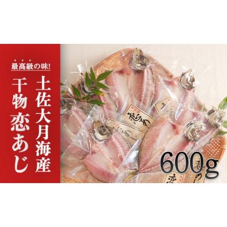 ふるさと納税 土佐大月海産　高級アジの干物 恋あじ 600g 高知県大月町