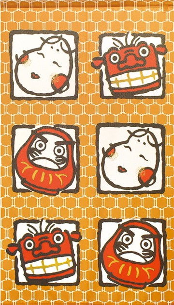 【預訂】日本製 達磨緣起物長門簾