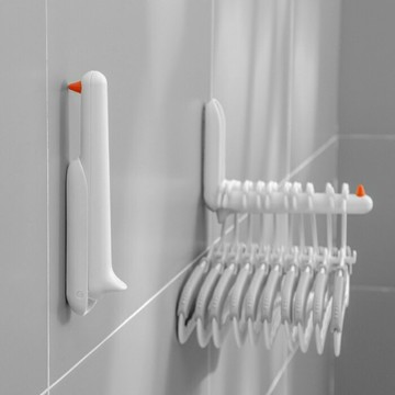 [Hare.D]現貨 小鳥造型衣架收納器 收納架 免釘臥室陽台 壁掛式多功能 免打孔 掛衣置物 收納