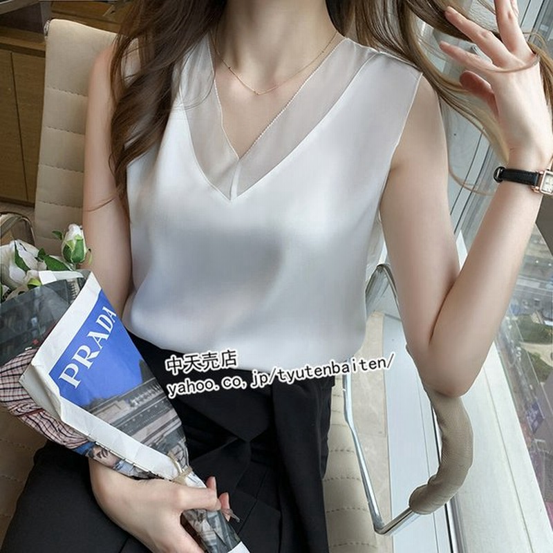 タンクトップ レディース 夏 インナー ノースリーブ キャミソール シフォン 肌着 トップス 着痩せ ゆったり 無地 カジュアル オシャレ 垂れ感 全3色 通販 Lineポイント最大0 5 Get Lineショッピング