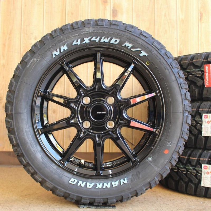 ソフトパープル 165/65R14 マッドタイヤ タイヤ ホイール 軽トラ 軽