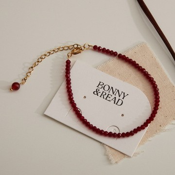 【BONNY&READ飾品】[鋼飾] 鴻運當頭手鍊  鋼 晶石 新年 新春 串珠 送禮