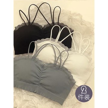 韓版吊帶裹胸美背無鋼圈背心蕾絲邊聚攏防下垂少女學生內衣女抹胸
