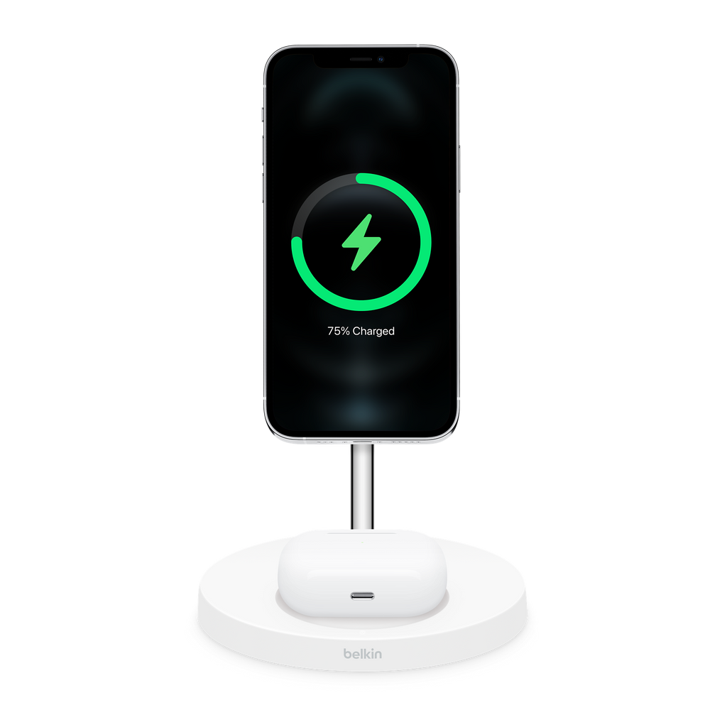 BELKIN BoostCharge Pro MagSafe認証 2-in-1ワイヤレス充電器 ［Quick