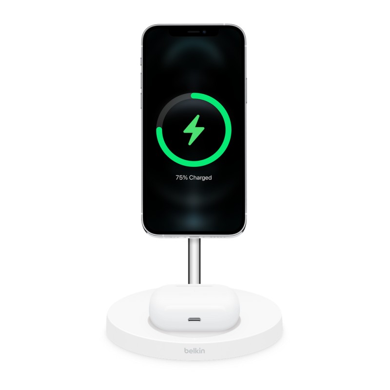 BELKIN BoostCharge Pro MagSafe認証 2-in-1ワイヤレス充電器 ［Quick