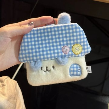 風度嚴選❤️ 小房子包包 毛絨零錢包 卡包耳機包 掛件少女 韓系ins風小衆包包 百搭迷你鑰匙包 耳機小包