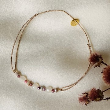 SOPHIE  DESCHAMPS 月長石藍雲石間隔手鍊