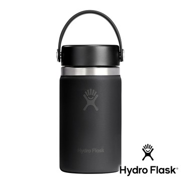 【Hydro Flask】寬口真空保溫鋼瓶12oz『時尚黑』HW12CTS 戶外 露營 登山 健行 休閒 時尚 保溫瓶