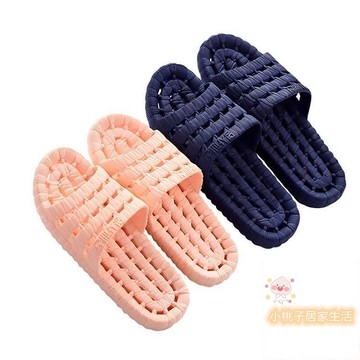 夏天防滑鏤空漏水塑料涼拖鞋居家浴室拖鞋女【小桃子】
