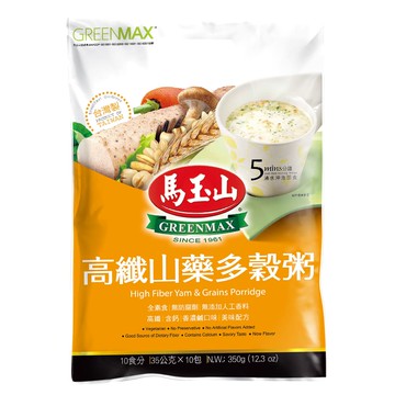 《馬玉山》高纖山藥多榖粥(35g*10入/袋)