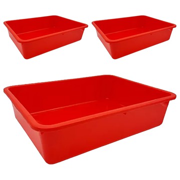 450密林 置物籃/收納籃-紅色 台灣製  43.5 x 33.5 x 11cm  3個