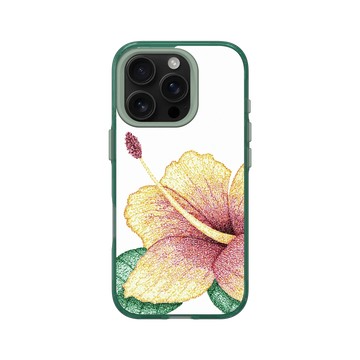 iPhone 16 Pro Clear 憂墨綠 - MOLECULARTS - 朱槿花