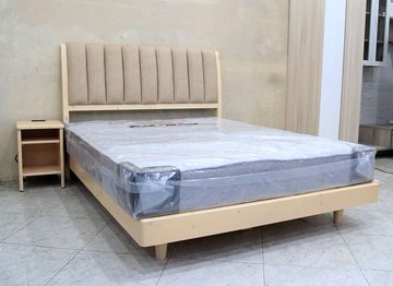 【歐風別館】日光五尺雙人洗白色實木床架【漂浮床~懸浮床~基隆至台中免運費】