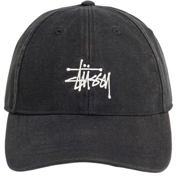 STUSSY 1311210 WASHED BASIC STUSSY CAP 棒球帽 (水洗黑色)