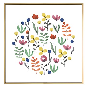 Boluo菠蘿選畫所 繽紛花圃 BFFD4401G 40 x 40cm 畫框  金色