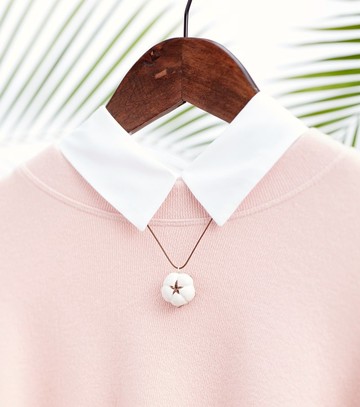 棉花－手工白瓷頸鏈