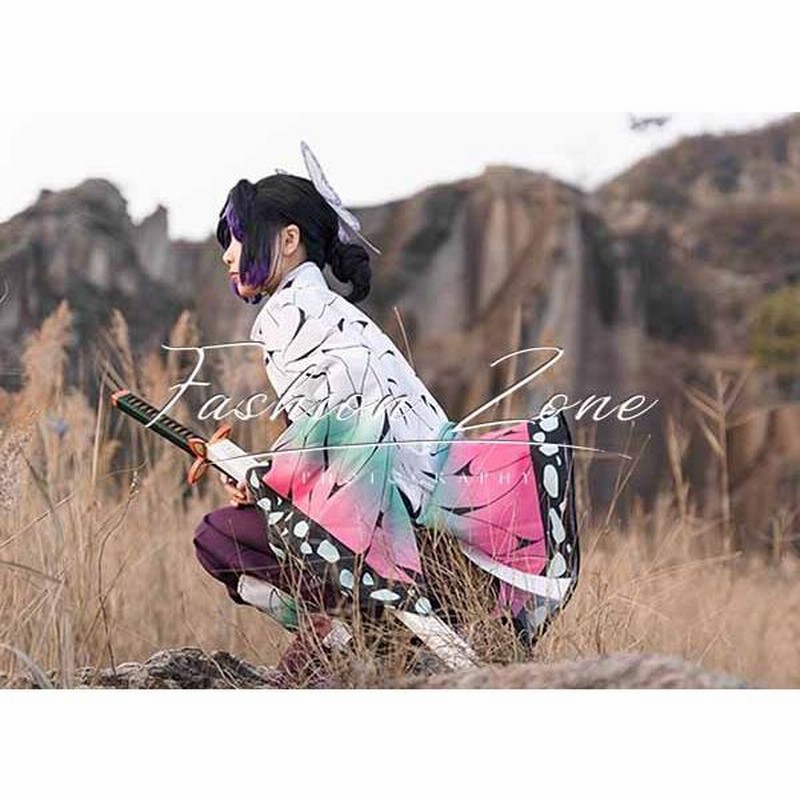 鬼滅の刃 風 胡蝶しのぶ コスプレ衣装 成人服 靴cosplay アニメ